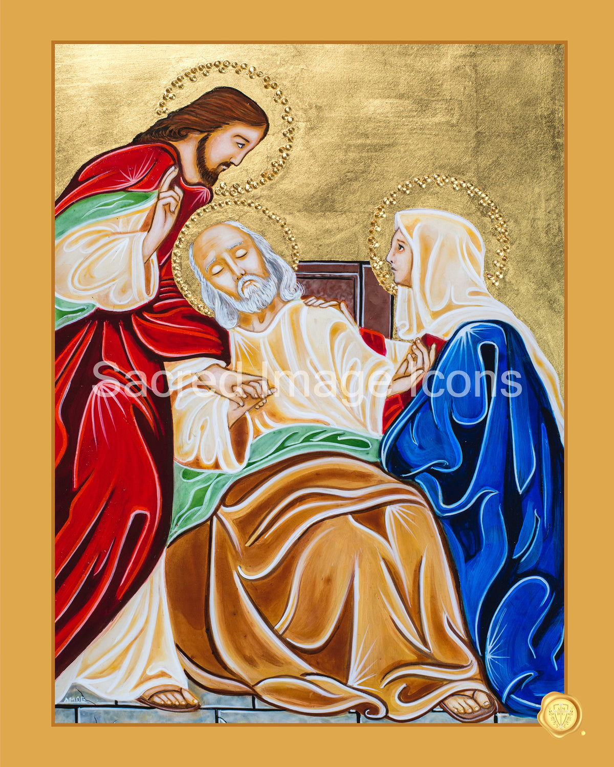 Saint Joseph of the Holy Death Icon Print Sacred Image Icons